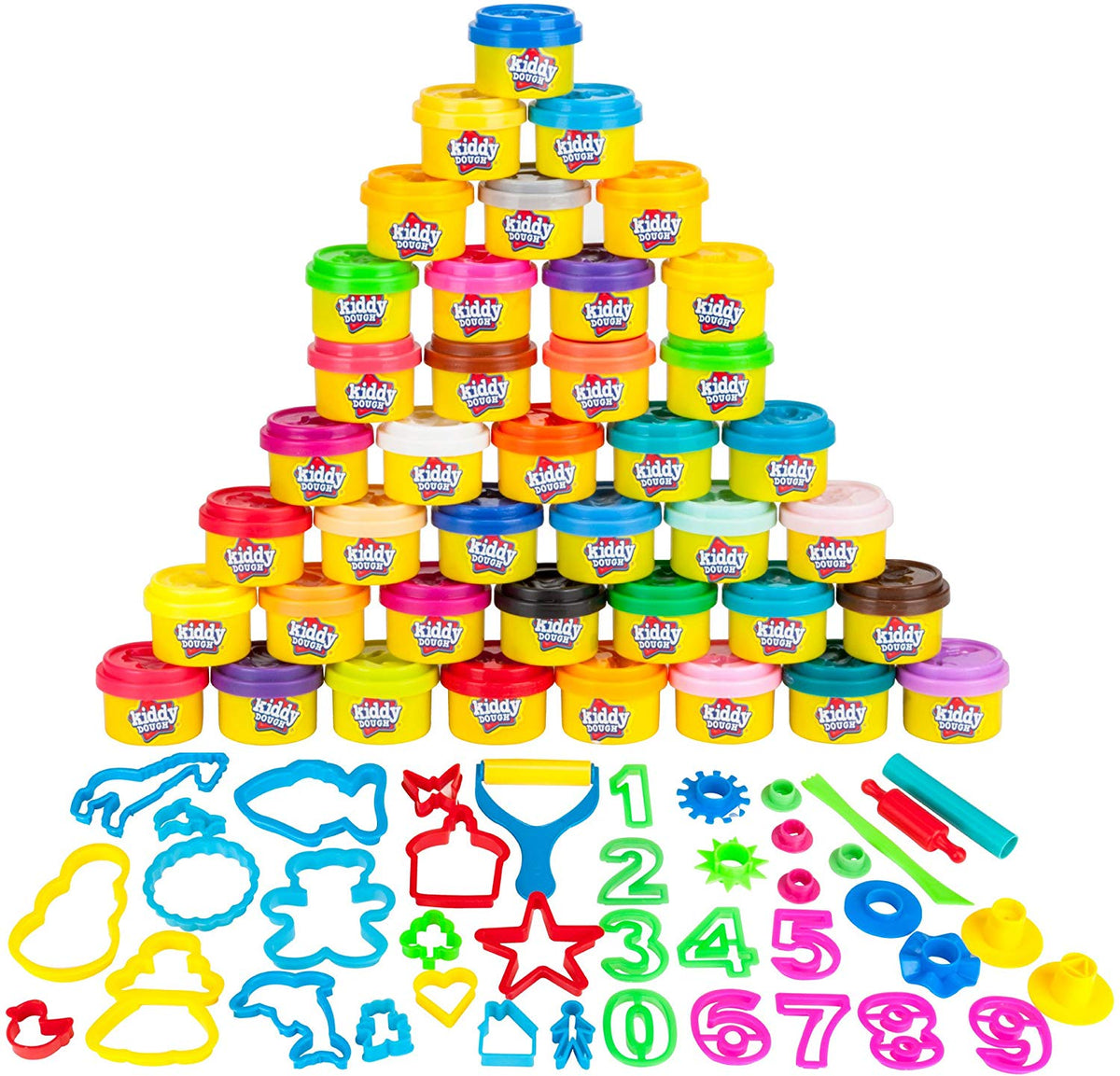 KIDDY DOUGH 40 Pack of Birthday Party Favors Bulk Dough & Clay Pack Vi