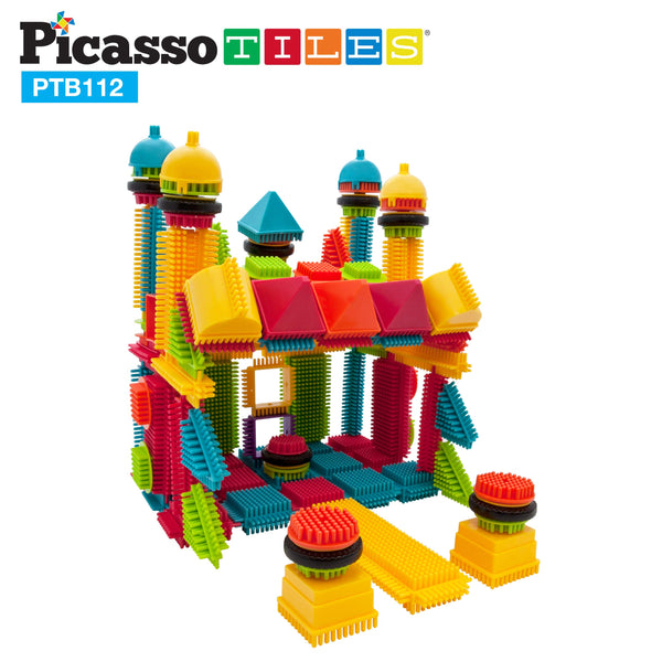 PicassoTiles 112pcs Bristle Shape Blocks Via Amazon