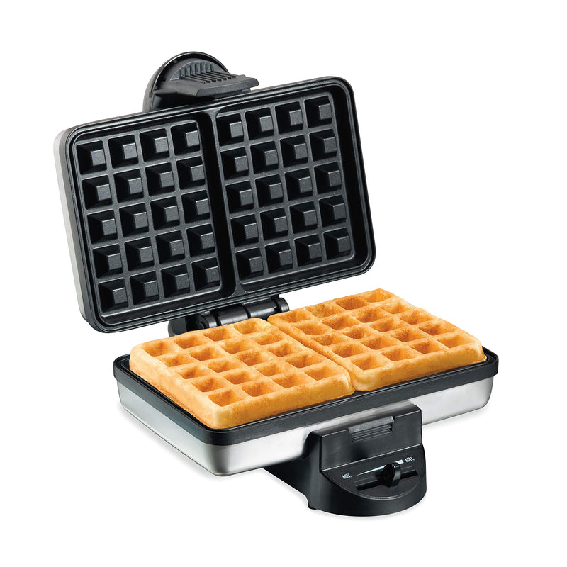 Hamilton Beach 2-Slice Non-Stick Belgian Waffle Maker with Browning Control Via Amazon