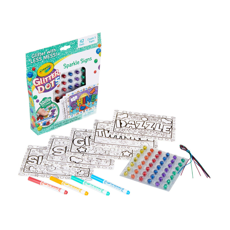 Crayola Glitter Dots Sparkle Signs Craft Kit Via Amazon