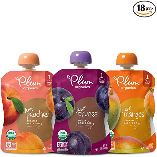 Plum Organics Stage 1, Organic Baby Food, Variety Pack, 3.5 oz (Pack of 18) for $9.90 Shipped! (Reg $45)