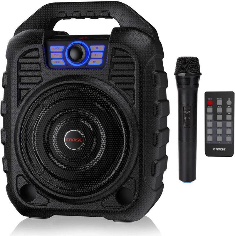 Portable Karaoke Machine Bluetooth Speaker with Wireless Microphone Via Amazon