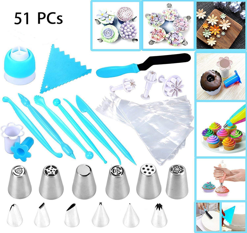 51 Pieces Cake Icing and Decorating Kit Via Amazon