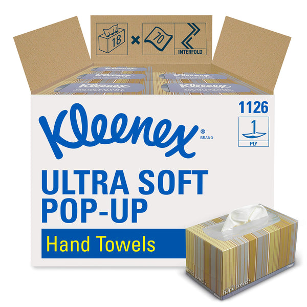 Kleenex Hand Towels 18 Boxes, 70 Paper Hand Towels Per Box Via Amzon