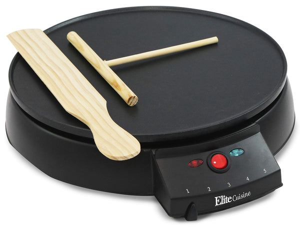 Elite Cuisine ECP-126 Electric Crepe Maker and Non-stick Griddle with Spreader 12", Via Amazon