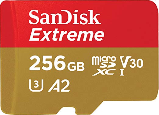 SanDisk 256GB Extreme microSDXC UHS-I Memory Card with Adapter Via Amazon