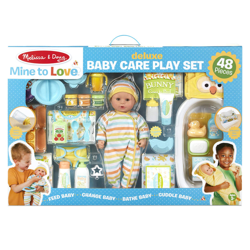 Melissa & Doug 48 Piece And Doll Mine to Love Deluxe Baby Care Play Via Amazon