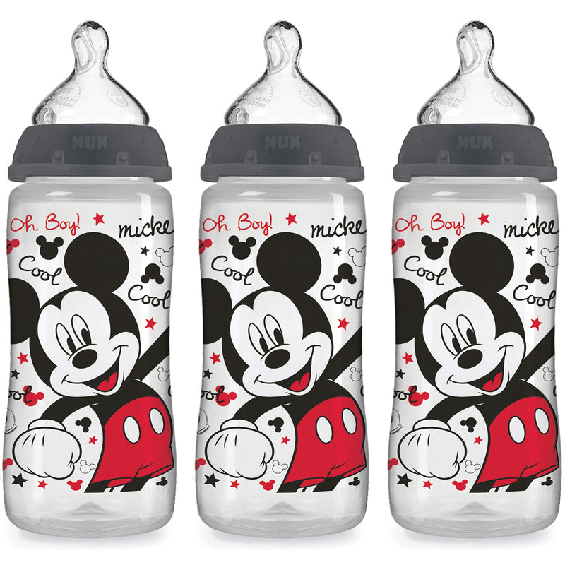 NUK Disney Baby Bottle, Mickey Mouse, 10 Ounce (Pack of 3) Via Amazon