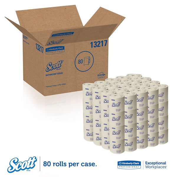 80 Rolls Scott Essential Professional Bulk Toilet Paper Via Amazon