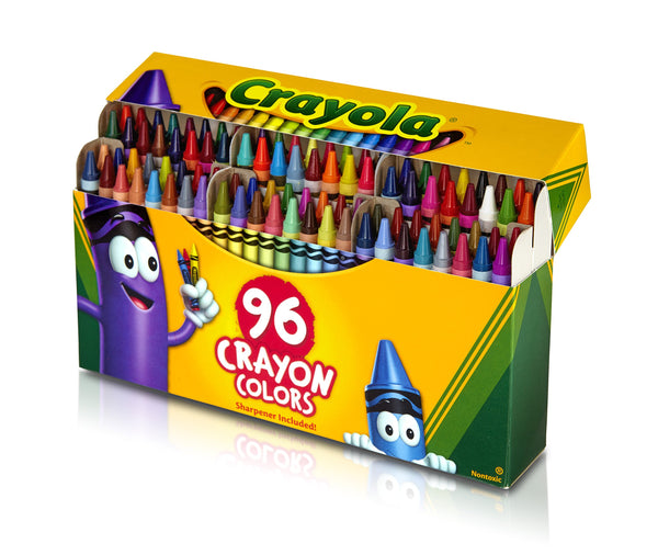 Crayola Classic Color Crayons in Flip-Top Pack with Sharpener, 96 Colors, 96 count Via Amazon