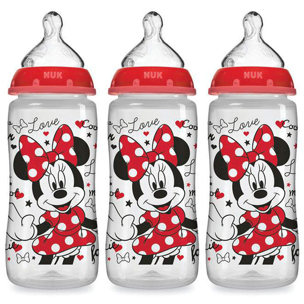 NUK Disney Baby Bottle, Minnie Mouse, 10oz 3pk Via Amazon