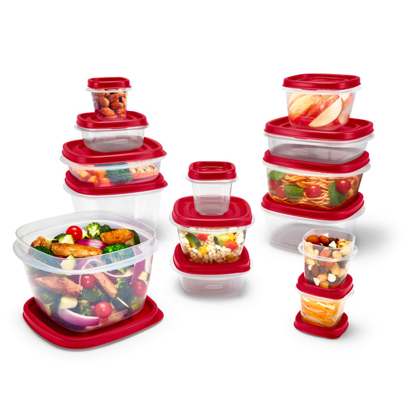 Rubbermaid Easy Find Vented Lids Food Storage Containers, 24-Piece Set Via Walmart