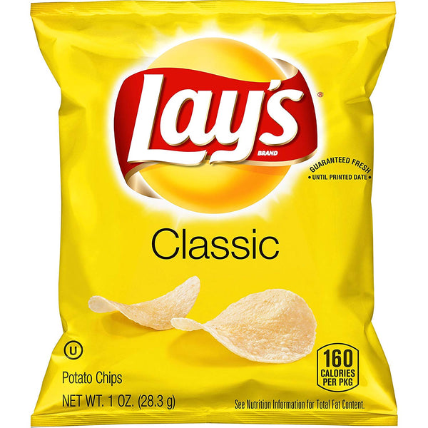 40-Pack Lay's Classic Potato Chips, 1 oz Via Amazon