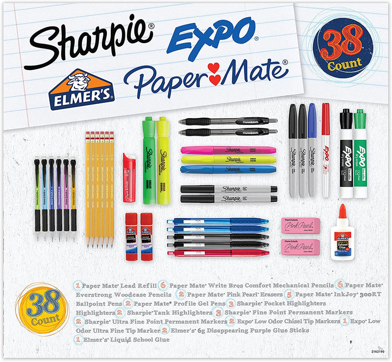 38-Piece School Supplies Variety Pack Via Amazon