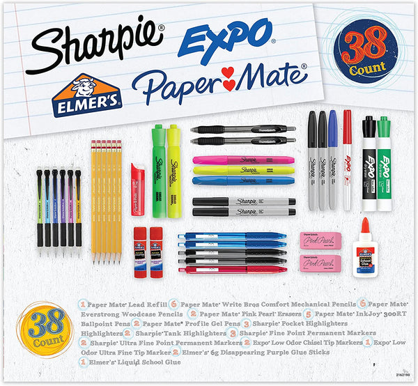 38-Piece School Supplies Variety Pack Via Amazon