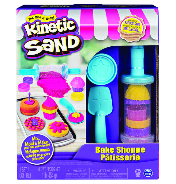 Kinetic Sand, Bake Shoppe Playset with 1Lb of & 16 Tools & Molds Via Amazon