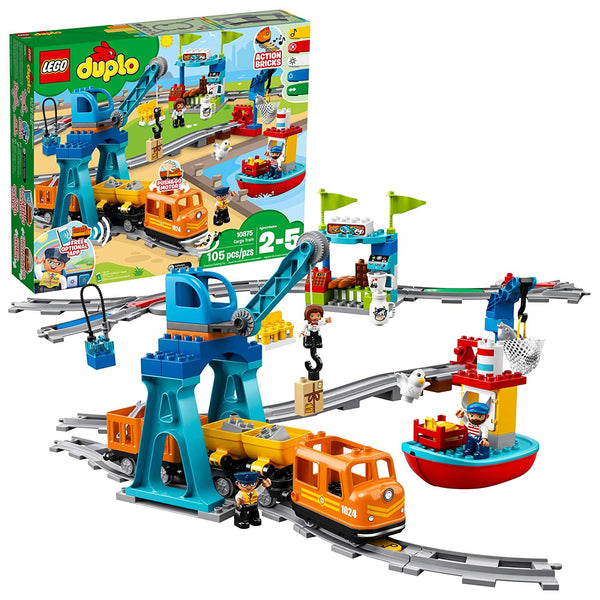 LEGO DUPLO Cargo Train 10875 Battery-Operated Building Blocks Set Via Amazon