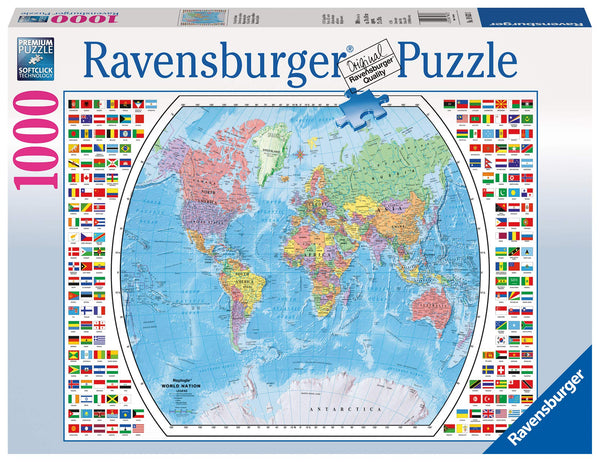 Ravensburger Political World Map 1000 pcs Via Amazon