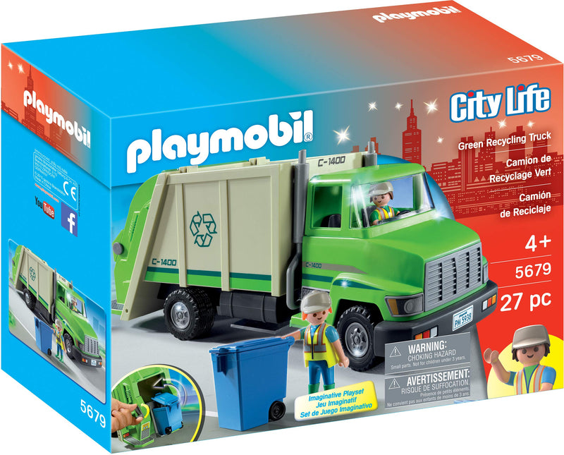 PLAYMOBIL Green Recycling Truck Via Amazon