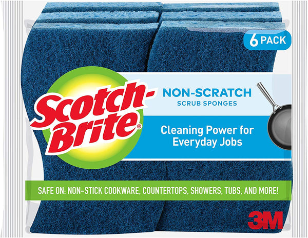 6 Pack Of Scotch-Brite Non-Scratch Scrub Sponges Via Amazon