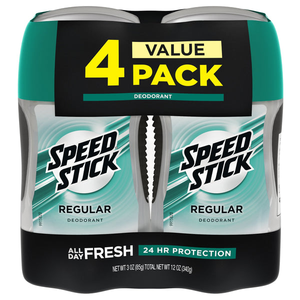 Speed Stick Deodorant for Men, Regular - 3 Ounce (4 Pack) Via Amazon