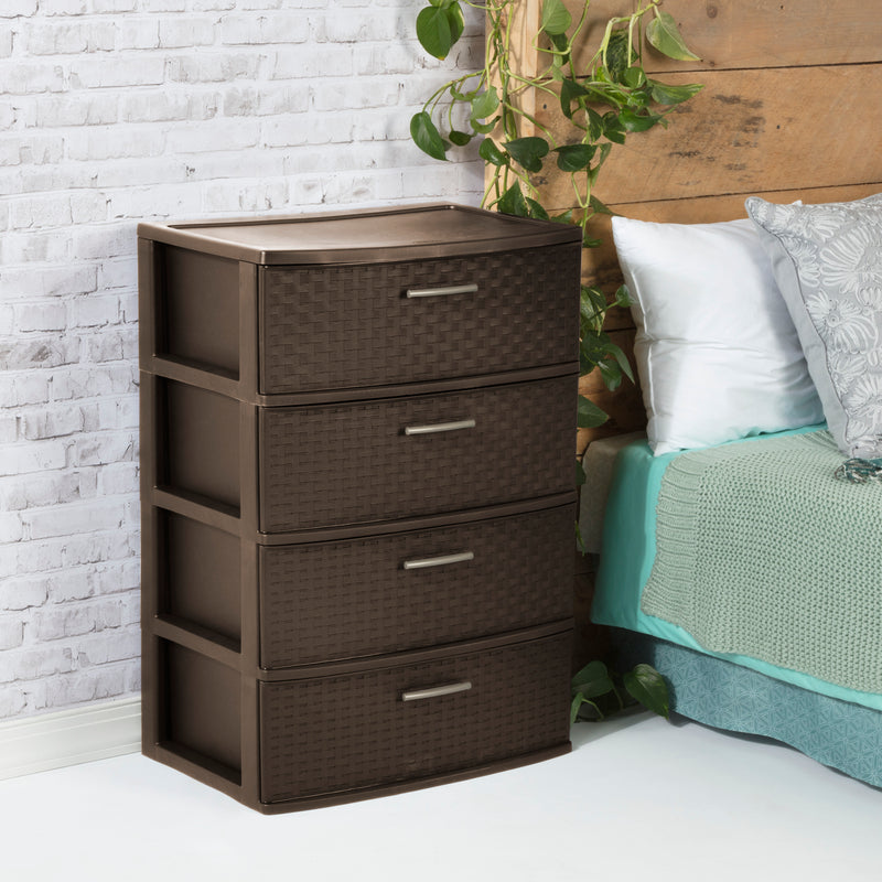 Sterilite, 4 Drawer Wide Weave Tower Via Walmart