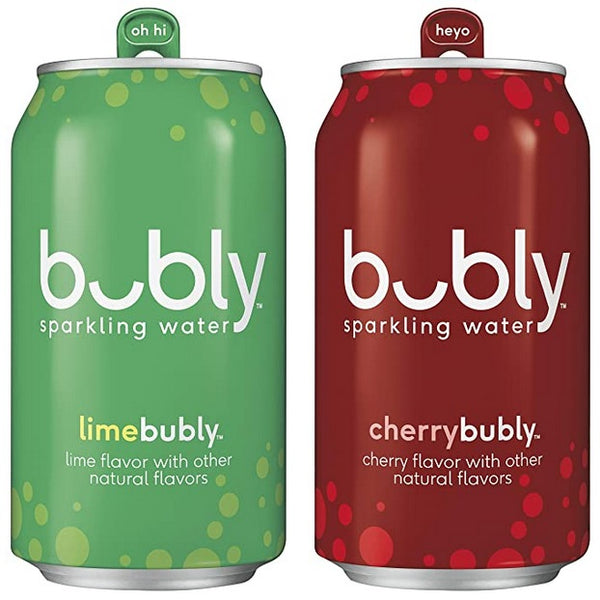 bubly Sparkling Water, 12 fl oz (pack of 18 cans) Via Amazon