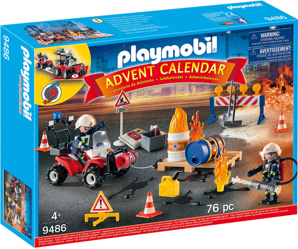 PLAYMOBIL Advent Calendar - Construction Site Fire Rescue Via Amazon