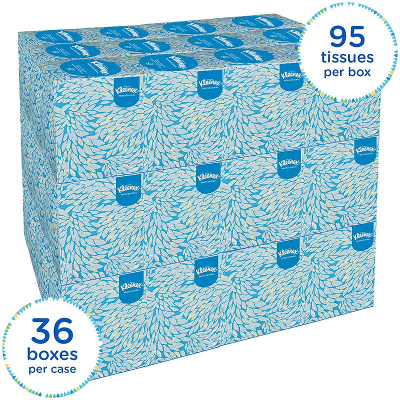 Kleenex Professional Facial Tissue Cubes for Business (36 Boxes of 95 Tissues per Box) Via Amazon