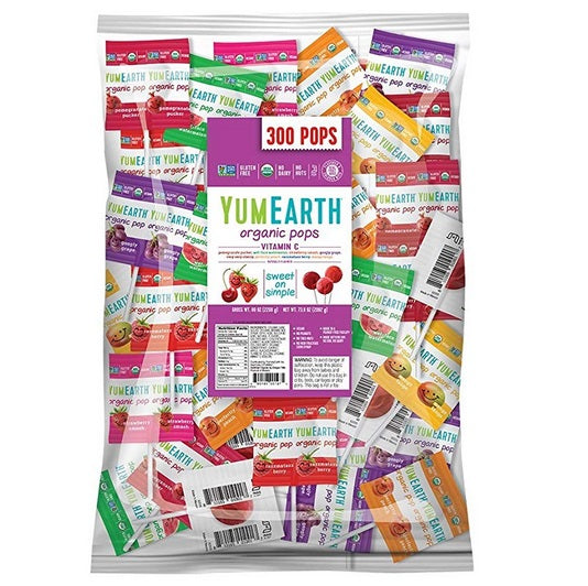 YumEarth Organic Vitamin C Lollipops, Assorted Flavors, 300 ct Via Amazon