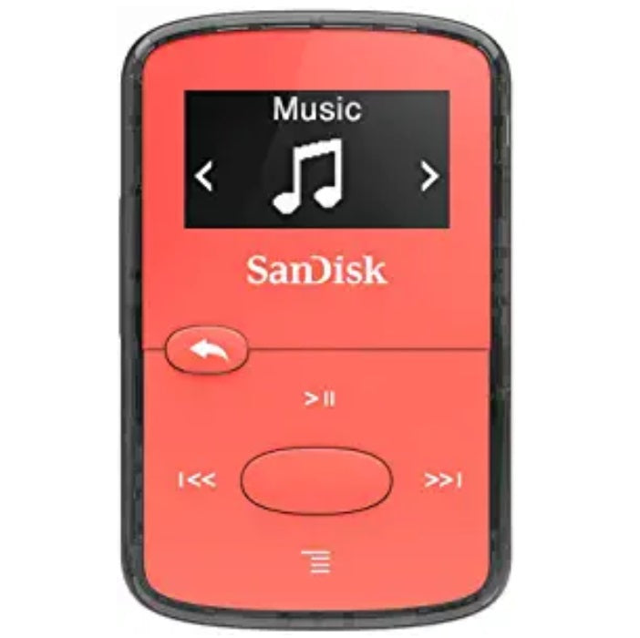 SanDisk 8GB Clip Jam MP3 Player, microSD card slot Via Amazon