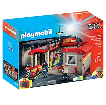 PLAYMOBIL Take Along Fire Station Via Amazon