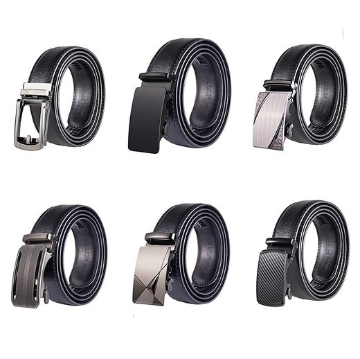 Automatic Slide Click Leather Belts (20 Styles) Via Amazon