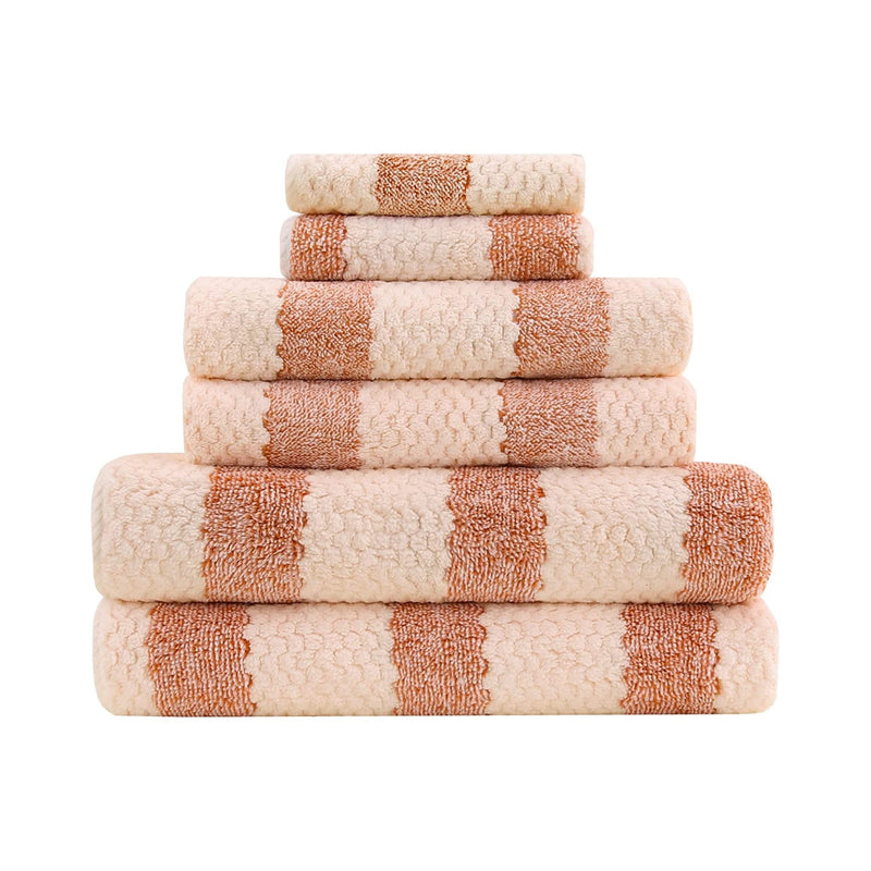 6 Piece
Towel Set (4 Colors) Via Amazon
