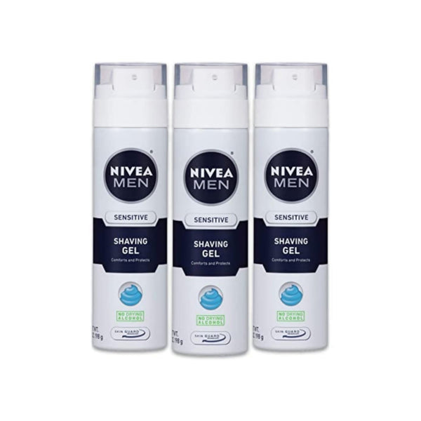 3-Pack Nivea for Men Sensitive Shaving Gel (7 oz) Via Amazon