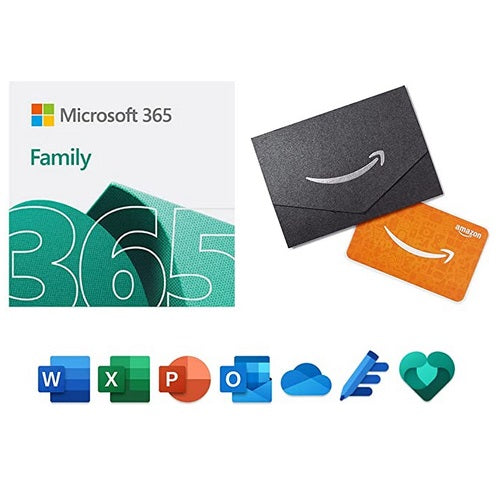 Microsoft 365 Family 12-month Subscription with Auto-Renewal + $50 Amazon Gift Card