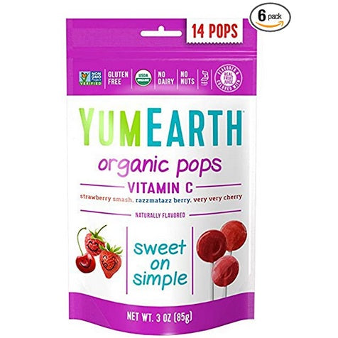 6-Packs Of YumEarth Organic Vitamin C Lollipops, 14 Lollipops Via Amazon