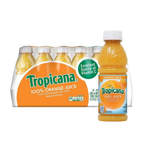 24-Pack Tropicana Orange Juice, 10 Oz Bottles Via Amazon