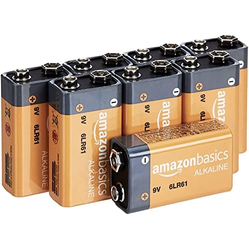 8-Pack AmazonBasics 9 Volt Everyday Alkaline Batteries via Amazon