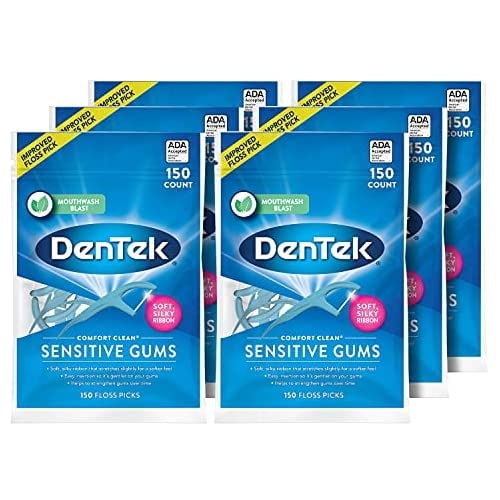 6-Pack DenTek Comfort Clean Sensitive Gums Floss Picks (900 Count Total) Via Amazon