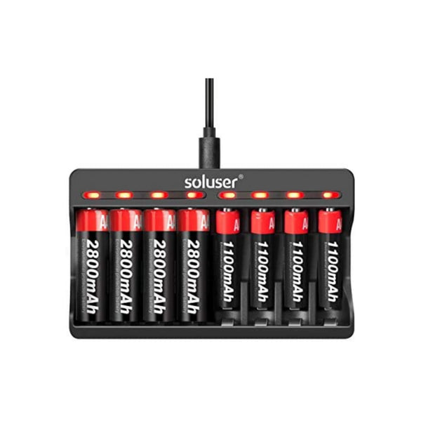 8-Pieces Rechargeable Batteries Set
Via Amazon