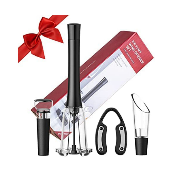 4 Pcs Wine Bottle Opener Corkscrew Set Via Amazon