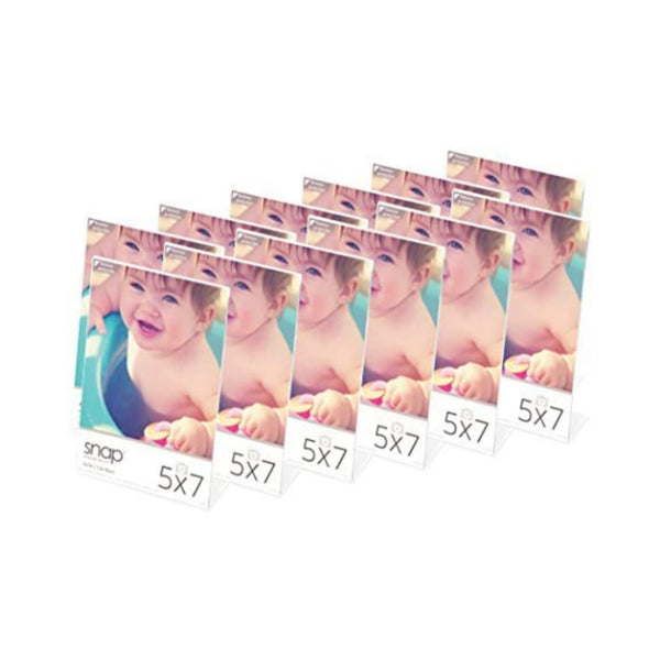 12-Pack 5x7 Clear Acrylic Self Standing Picture Frame
Via Amazon