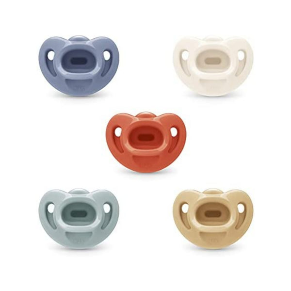 5-Pack NUK Comfy Orthodontic Pacifiers, 0-6 Months Via Amazon