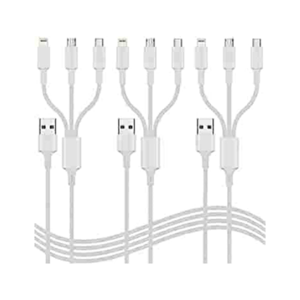 3-Pack Multiple Charger Cable Via Amazon