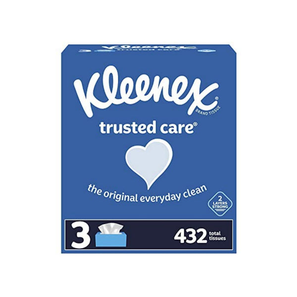3 Kleenex Trusted Care Everyday Facial Tissues, 144 Tissues per Box
Via Amazon
