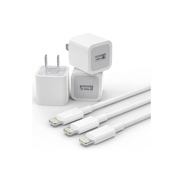 3-Pack iPhone Lightning Cable With Charger Adapter Via Amazon