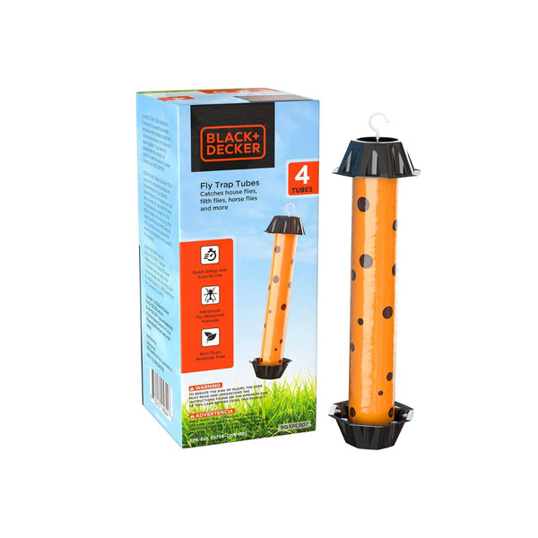 4-Pack BLACK+DECKER Fly Traps Outdoor & Fly Trap Tubes Via Amazon