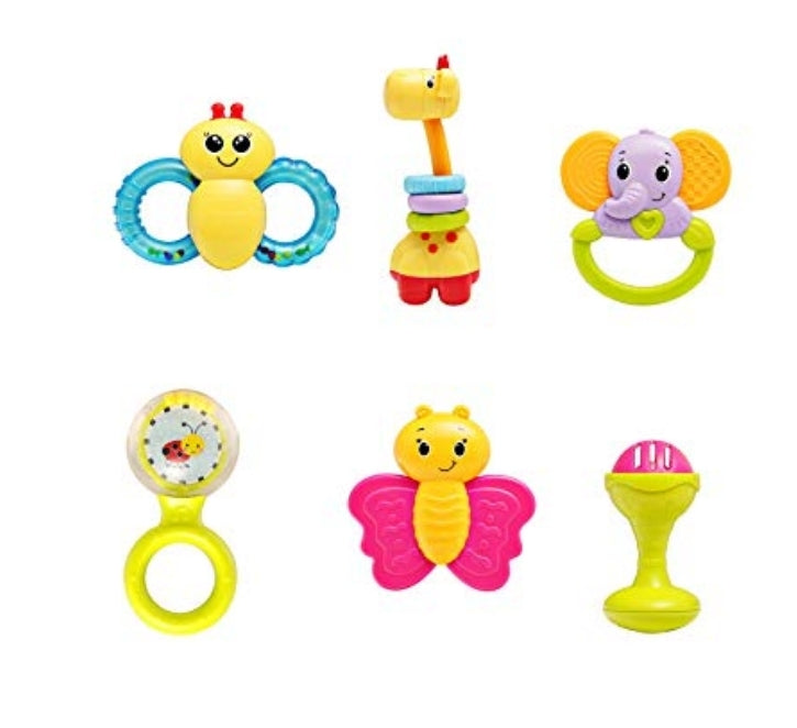 Baby Rattle Teether Toy 6 Pieces Via Amazon