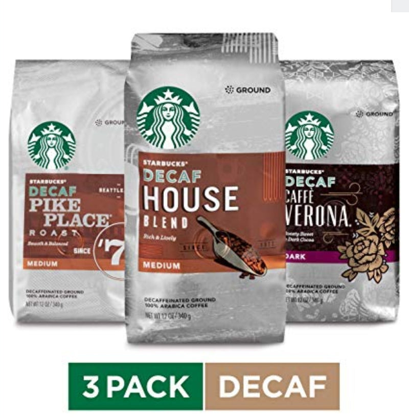 Starbucks Decaf Ground Coffee Variety Pack, Three 12-oz. Bags for $13.94 Shipped! (Reg $30)